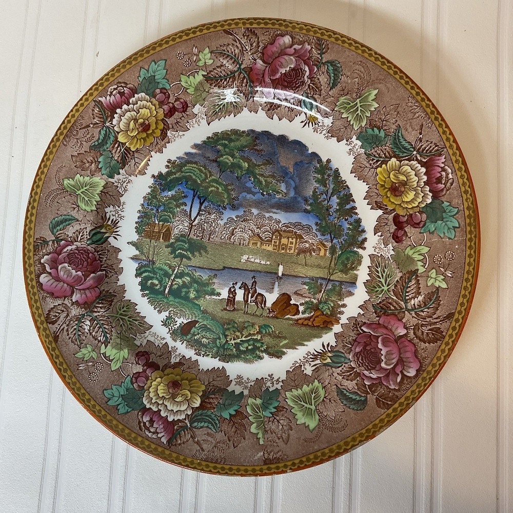 Vintage Wedgwood Etruria LANDSCAPE Multicolor Dinner‎ Plate 10"